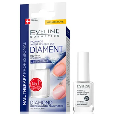 Eveline Cosmetics Nail Therapy Professional, Odżywka utwardzająca z diamentami (nowa wersja)