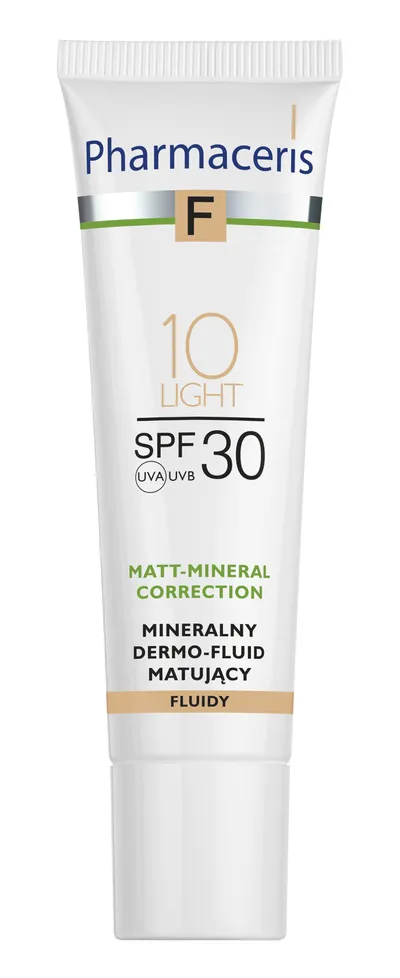 Pharmaceris F, Matt - Mineral Correction, Mineralny dermo-fluid matujący SPF 30