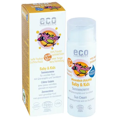Eco Cosmetics Baby, Sonnencreme LSF 45 (Krem na słońce SPF 45 dla dzieci i niemowląt)