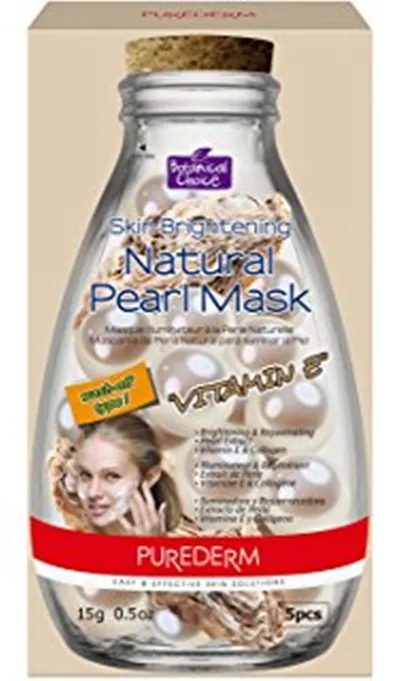 Purederm Botanical Choice, Skin Brightening Natural Pearl Mask (Maseczka z wyciągiem perłowym i witaminą E)