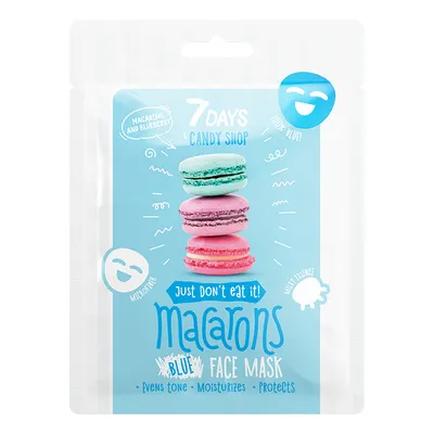 Vilenta 7 Days Candy Shop, Błękitna maska do twarzy `Makaroniki i jagody`