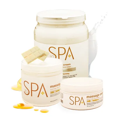 BCL Natural Spa, Massage Cream Milk + Honey White Chocolate (Krem do do masażu `Mleko i miód z białą czekoladą`)
