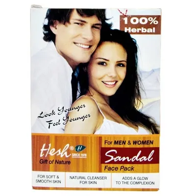 Hesh Pharma Gift of Nature, 100% Herbal Sandal Face Pack for Men and Women (Maseczka sandałowa w proszku)