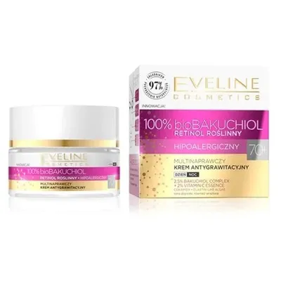 Eveline Cosmetics 100% bioBakuchiol, Multinaprawczy krem antygrawitacyjny 70+ na dzień i na noc