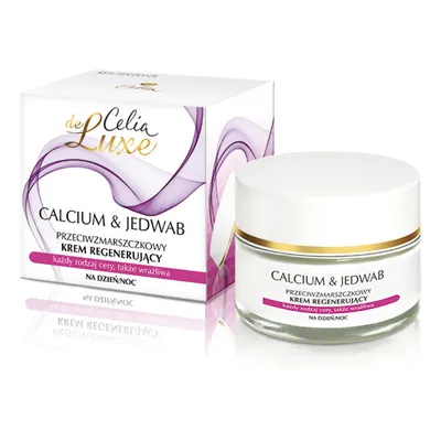 Celia De Luxe, Przeciwzmarszczkowy krem do twarzy regenerujący `Calcium & Jedwab`