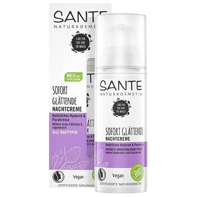 Sante Naturkosmetik Sofort Glattende Nachtcreme (Natychmiastowo wygładzający krem na noc)