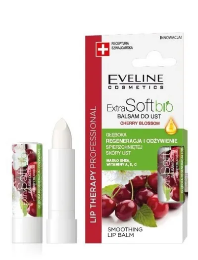Eveline Cosmetics Lip Therapy Professional, Extra Soft BIO, Balsam do ust `Kwiat wiśni`