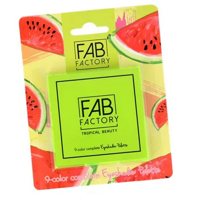 Fab Factory Tropical Beauty Eyeshadow Palette Neon Green (Paleta cieni do powiek)