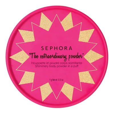 Sephora The Extraordinary Powder, Shimmery Body Powder in a Puff (Rozświetlający puder do ciała w puszku)
