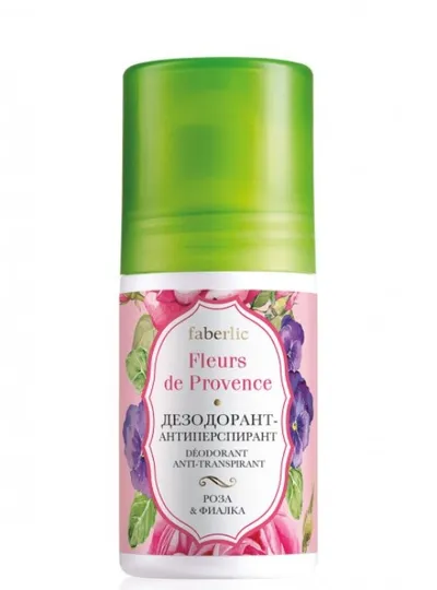 Faberlic Fleurs de Provence, Dezodorant antyperspiracyjny `Róża i fiołek`