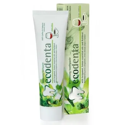Ecodenta Whitening Toothpaste Anti Coffe & Tobacco (Wybielająca pasta do zębów z bergamotką, eterycznymi olejkami i i kalidentem)