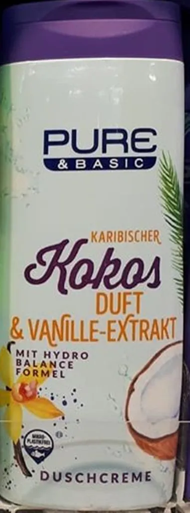 Pure & Basic Karibische Kokos-uft und Vanille-Extract Cremedusche (Żel pod prysznic `Kokos z ekstraktem wanilii`)