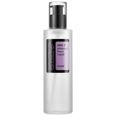 Cosrx AHA 7 Whitehead Power Liquid (Serum przeciw zaskórnikom i problemom skórnym z naturalnymi kwasami AHA i glikolowym)