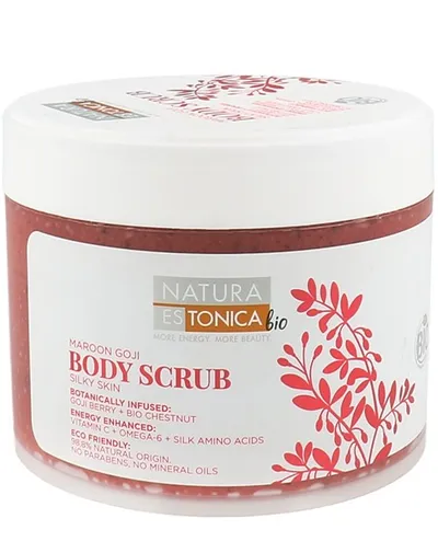 Natura Estonica Bio Maroon Goji Body Scrub Silky Skin (Scrub do ciała `Jagody goji`)