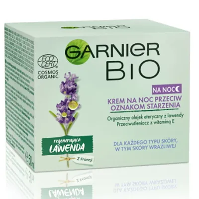Garnier Bio, Krem na noc przeciw oznakom starzenia `Regenerująca lawenda`