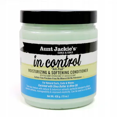 Aunt Jackie's Curls & Coils in Control, Anti-Poof Moisturising & Softening Conditioner (Nawilżająca i zmiękczająca odżywka do włosów)