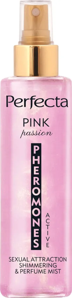 Perfecta Pheromones Active, Sexual Attraction Shimmering & Perfume Mist Pink Passion (Perfumowana mgiełka do ciała)