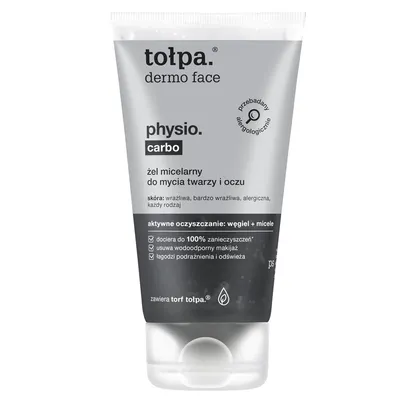 Tołpa Dermo Face, Physio Carbo, Żel micelarny do mycia twarzy i oczu