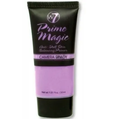 W7 Prime Magic,  Camera Ready Anti-Dull Skin Balancing Primer (Baza pod makijaż wyrównująca koloryt skóry fioletowa)