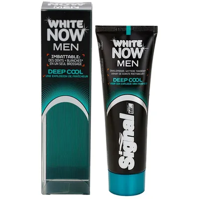 Signal White Now Men, Deep Cool Toothpaste (Wybielająca pasta do zębów dla mężczyzn)