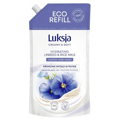 Luksja Creamy, Mydło w płynie `Len i mleczko ryżowe`