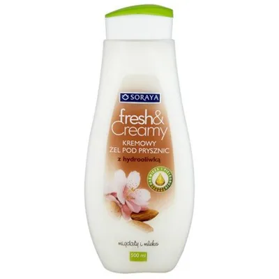 Soraya Fresh & Creamy, Kremowy żel pod prysznic z hydrooliwką `Migdały i mleko`