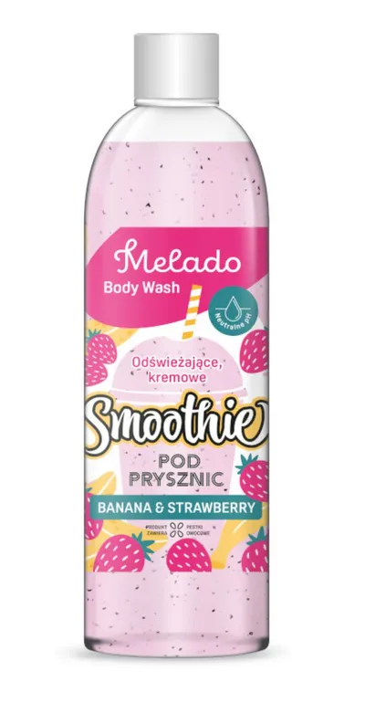 Melado Banana & Strawberry Body Wash (Odświeżające kremowe smoothie pod prysznic `Banan i truskawka `)