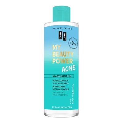 AA My Beauty Power Acne, Normalizujący płyn micelarny `Niacynamid 5%`