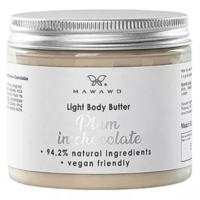 Mawawo Natural Cosmetics Light Body Butter Plum in Chocolate (Lekkie masło do ciała `Śliwka w czekoladzie`)