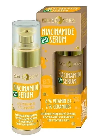 Purity Vision BIO, Niacinamide, Face Serum (Serum wyrównujące koloryt skóry)