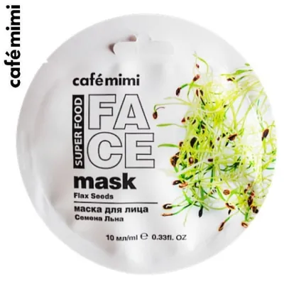 Cafe Mimi Superfood, Face Mask Flax Seeds (Maska do twarzy `Len i mleko migdałowe`)