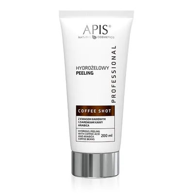 Apis Coffee Shot, Hydrożelowy peeling z kwasem kawowym i ziarenkami kawy arabica