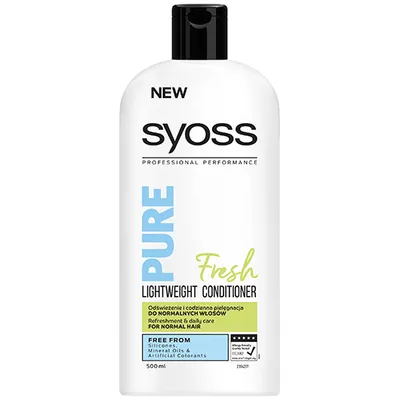 Syoss Pure Fresh, Ultralekka odżywka do włosów normalnych (stara wersja)