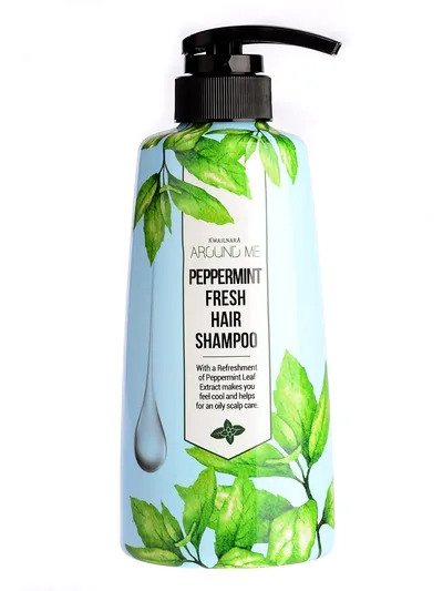Welcos Around Me, Peppermint Hair Shampoo (Odświeżający szampon do włosów)