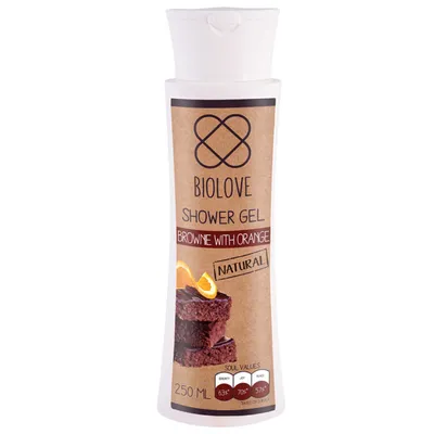Biolove Brownie with Orange, Shower Gel (Żel pod prysznic `Brownie z pomarańczą`)