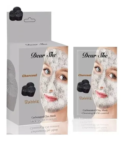 Dear She Charcoal Bubble Carbonated Clay Mask (Bąbelkowa maska ​węglowa z glinki)