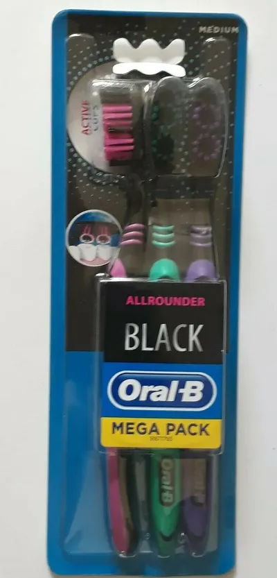 Oral-B Allrounder Black Medium, Szczoteczka do zębów
