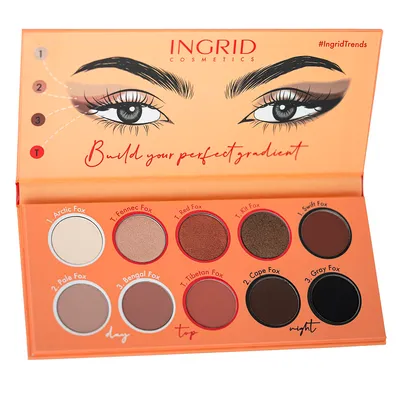 Ingrid Cosmetics Foxy Eyes Trendy Eyeshadow Palette (Paleta cieni do powiek)