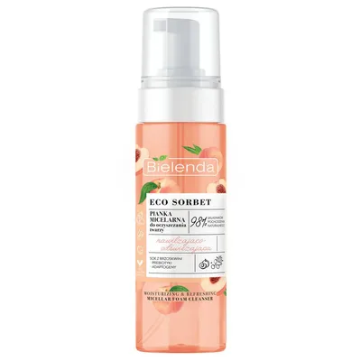 Bielenda Eco Sorbet, Pianka micelarna nawilżająco-odświeżająca `Brzoskwinia`