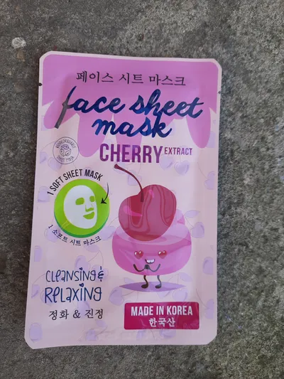 Maxbrands Face Sheet Mask  with Cherry Extract (Maska w płachcie z ekstraktem z wiśni)