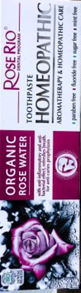 Rose Rio Dental Program Toothpaste Homeopathic Damascena Rose Water (Homeopatyczna pasta do zębów z wodą różaną)