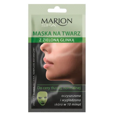 Marion Spa, Maska na twarz z zieloną glinką do cery tłustej i normalnej