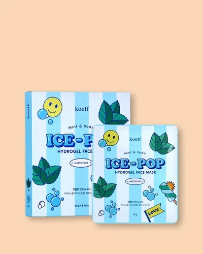 Petitfee Mint & Soda Ice-Pop Hydrogel Face Mask (Hydrożelowa maska na twarz z miętą i sodą)