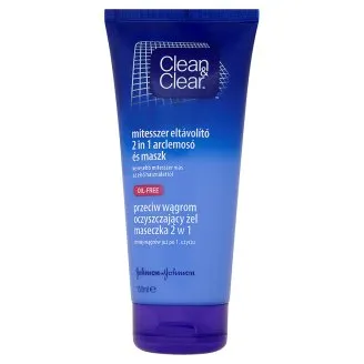 Clean & Clear 2 in 1 Cleansing Gel and Mask Against Balckheads (Oczyszczający żel myjący/maseczka 2-w-1 przeciw wągrom)