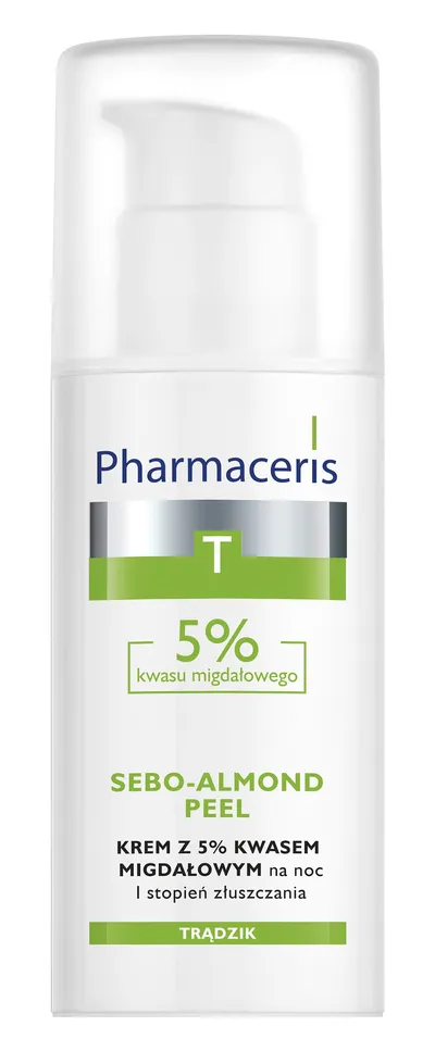 Pharmaceris T, Sebo - Almond Peel, Krem z 5% kwasem migdałowym na noc I stopień złuszczania