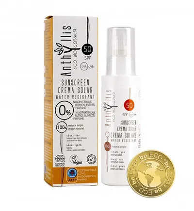 Anthyllis Eco Bio, Sunscreen Crema Solar Water Resistant SPF 50 (Wodoodporny krem przeciwsłoneczny SPF 50)