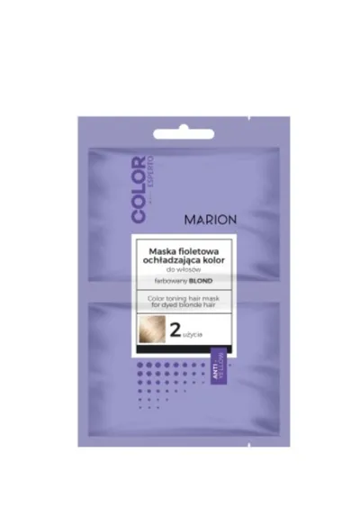 Marion Professional, Color Esperto, Maska fioletowa ochładzająca kolor do włosów farbowanych na blond