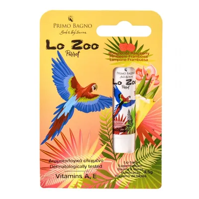 Primo Bagno Loo Zoo Parrot Raspberry Lip Balm (Balsam do ust Malina)