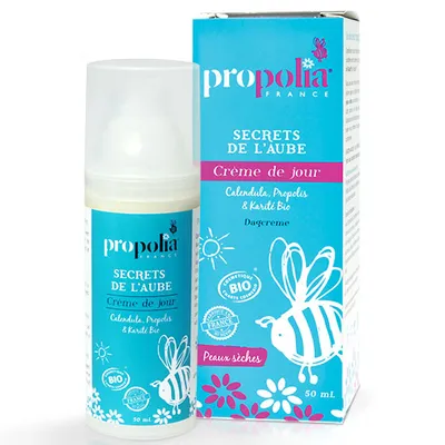 Beeyes Propolia, Secrets de l'Aube, Creme de Jour Peaux Seches (BIO krem do cery suchej z woskiem pszczelim na dzień)
