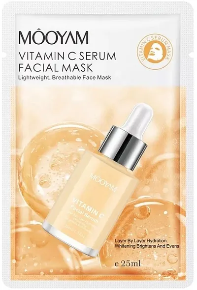 Mooyam Vitamin C, Serum Facial Mask (Maska w płachcie do twarzy z witaminą C)